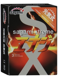 Презервативы Sagami Xtreme ENERGY с ароматом энергетика - 3 шт. - Sagami - купить с доставкой в Пушкино