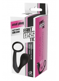 Черное эрекционное кольцо с анальной пробкой Anal Plug With Cockring - Dream Toys - в Пушкино купить с доставкой