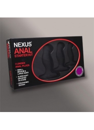 Набор из 3 массажеров простаты чёрного цвета NEXUS ANAL STARTER KIT - Nexus Range - в Пушкино купить с доставкой