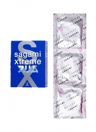 Розовые презервативы Sagami Xtreme FEEL FIT 3D - 3 шт. - Sagami - купить с доставкой в Пушкино