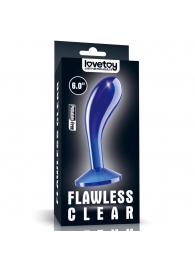 Синяя анальная втулка Flawless Clear Prostate Plug 6.0 - 15 см. - Lovetoy - в Пушкино купить с доставкой