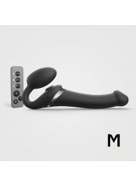 Черный безремневой страпон Multi Orgasm Size M с клиторальной стимуляцией - Strap-on-me - купить с доставкой в Пушкино