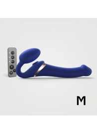 Синий безремневой страпон Multi Orgasm Size M с клиторальной стимуляцией - Strap-on-me - купить с доставкой в Пушкино