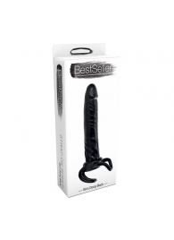 Чёрная насадка-фаллос для двойного проникновения INFLATABLE DILDO SLIM DONG  - 13,5 см. - Toyz4lovers - в Пушкино купить с доставкой