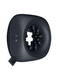 Черный мужской вибромассажер Ring Stroker - Satisfyer - в Пушкино купить с доставкой