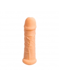 Телесный фаллоудлинитель Extra Size Bubbles - 15,5 см. - Lola Games - в Пушкино купить с доставкой