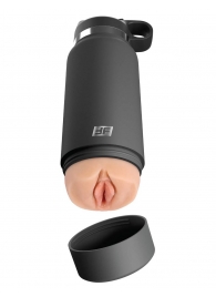 Серый мастурбатор в виде бутылки F*ck Flask - Pipedream - в Пушкино купить с доставкой