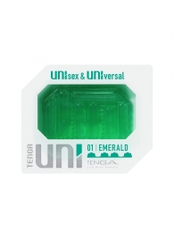 Зеленый мастурбатор-стимулятор Tenga Uni Emerald - Tenga - в Пушкино купить с доставкой