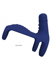 Синяя вибронасадка на пенис Vibrating Penis Sling - Baile - в Пушкино купить с доставкой