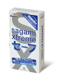 Презервативы Sagami Xtreme Ultrasafe с двойным количеством смазки - 10 шт. - Sagami - купить с доставкой в Пушкино