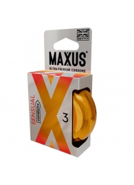 Презервативы анатомической формы Maxus Sensual - 3 шт. - Maxus - купить с доставкой в Пушкино