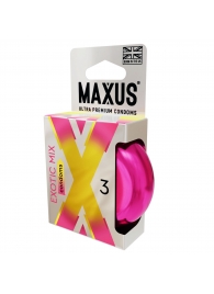Ароматизированные презервативы Maxus Exotic Mix - 3 шт. - Maxus - купить с доставкой в Пушкино