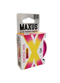 Ароматизированные презервативы Maxus Exotic Mix - 3 шт. - Maxus - купить с доставкой в Пушкино