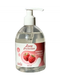 Лубрикант на водной основе Love Protection Raspberry с ароматом малины - 300 мл. - Lola Games - купить с доставкой в Пушкино