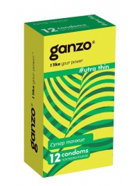 Ультратонкие презервативы Ganzo Ultra thin - 12 шт. - Ganzo - купить с доставкой в Пушкино