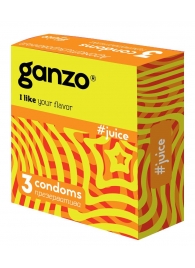 Ароматизированные презервативы Ganzo Juice - 3 шт. - Ganzo - купить с доставкой в Пушкино