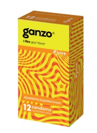 Ароматизированные презервативы Ganzo Juice - 12 шт. - Ganzo - купить с доставкой в Пушкино