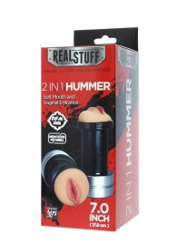 Двусторонний мастурбатор REALSTUFF 2 IN 1 HUMMER MOUTH   VAGINA - ротик и вагина - Dream Toys - в Пушкино купить с доставкой