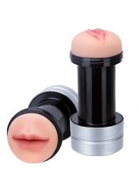 Двусторонний мастурбатор REALSTUFF 2 IN 1 HUMMER MOUTH   VAGINA - ротик и вагина - Dream Toys - в Пушкино купить с доставкой
