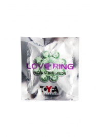 Зеленое эрекционное кольцо-цветок - Toyfa Basic - в Пушкино купить с доставкой