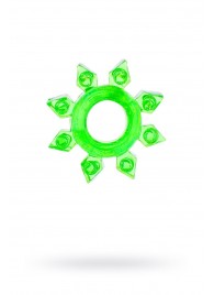 Зеленое эрекционное кольцо-звезда - Toyfa Basic - в Пушкино купить с доставкой