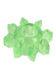 Зеленое эрекционное кольцо-звезда - Toyfa Basic - в Пушкино купить с доставкой