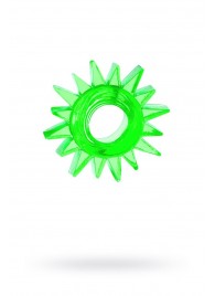 Зеленое эрекционное кольцо-солнце - Toyfa Basic - в Пушкино купить с доставкой