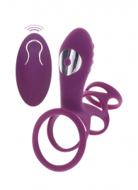 Фиолетовая эрекционная вибронасадка Halo Halo C-Ring Sleeve - Toy Joy - в Пушкино купить с доставкой