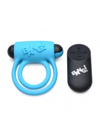 Голубое эрекционное виброкольцо 28X Remote Control Vibrating Cock Ring   Bullet - XR Brands - в Пушкино купить с доставкой