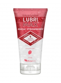 Интимный гель-смазка на водной основе Lubrimax Magic Strawberry - 75 мл. - ИнтелБИО - купить с доставкой в Пушкино