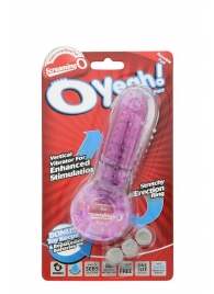 Фиолетовое эрекционное кольцо с вибрацией и пальчиком OYEAH PURPLE - Screaming O - в Пушкино купить с доставкой