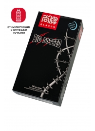 Презервативы с точками Elasun Big Dotted - 10 шт. - Elasun - купить с доставкой в Пушкино