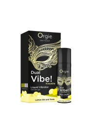 Съедобный жидкий вибратор Dual Vibe! со вкусом лимонного джина с тоником - 15 мл. - ORGIE - купить с доставкой в Пушкино