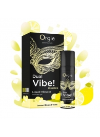 Съедобный жидкий вибратор Dual Vibe! со вкусом лимонного джина с тоником - 15 мл. - ORGIE - купить с доставкой в Пушкино