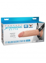 Полый страпон на ремнях 6’’ Hollow Silicone Strap-on - Pipedream - купить с доставкой в Пушкино