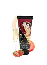 Массажный крем для тела с ароматом клубники и шампанского Sparkling Strawberry Wine - 200 мл. - Shunga - купить с доставкой в Пушкино