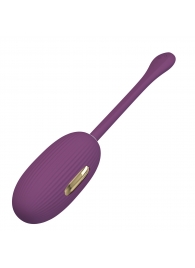 Фиолетовое виброяйцо с электростимуляцией Doreen - Baile - купить с доставкой в Пушкино