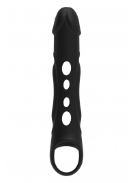 Черная насадка-удлинитель Vibrating Extender With Remote с вибрацией - Dream Toys - в Пушкино купить с доставкой