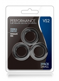 Набор из 3 черных эрекционных колец Black Small Penis Rings - Blush Novelties - в Пушкино купить с доставкой