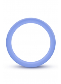 Голубое люминесцентное кольцо Silicone Glo Cock Ring - Blush Novelties - в Пушкино купить с доставкой