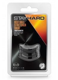Черное эрекционное кольцо на мошонку Beef Ball Stretcher Snug - Blush Novelties - в Пушкино купить с доставкой