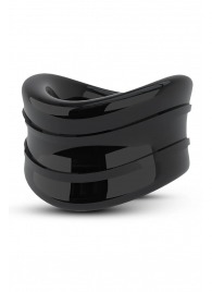 Черное эрекционное кольцо на мошонку Beef Ball Stretcher Snug - Blush Novelties - в Пушкино купить с доставкой