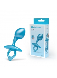 Голубая анальная пробка для массажа простаты Bulb Silicone Prostate Plug - 10,7 см. - b-Vibe - в Пушкино купить с доставкой