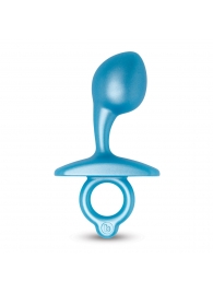 Голубая анальная пробка для массажа простаты Bulb Silicone Prostate Plug - 10,7 см. - b-Vibe - в Пушкино купить с доставкой