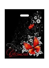Черный пакет Glamour с вырубной ручкой (38х47 см) - Сима-Ленд - купить с доставкой в Пушкино