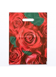 Пакет с цветочным принтом и вырубной ручкой (30х40 см) - Сима-Ленд - купить с доставкой в Пушкино