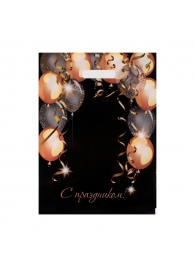 Пакет с вырубной ручкой и принтом в виде шариков (30х40 см) - Сима-Ленд - купить с доставкой в Пушкино