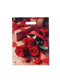 Пакет с принтом в виде роз (31х40 см) - Сима-Ленд - купить с доставкой в Пушкино