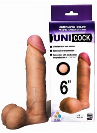 Насадка для страпона фаллической формы UNICOCK 6  - 18 см. - LOVETOY (А-Полимер) - купить с доставкой в Пушкино