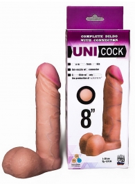 Фаллическая насадка для страпона UNICOCK 8  - 20 см. - LOVETOY (А-Полимер) - купить с доставкой в Пушкино